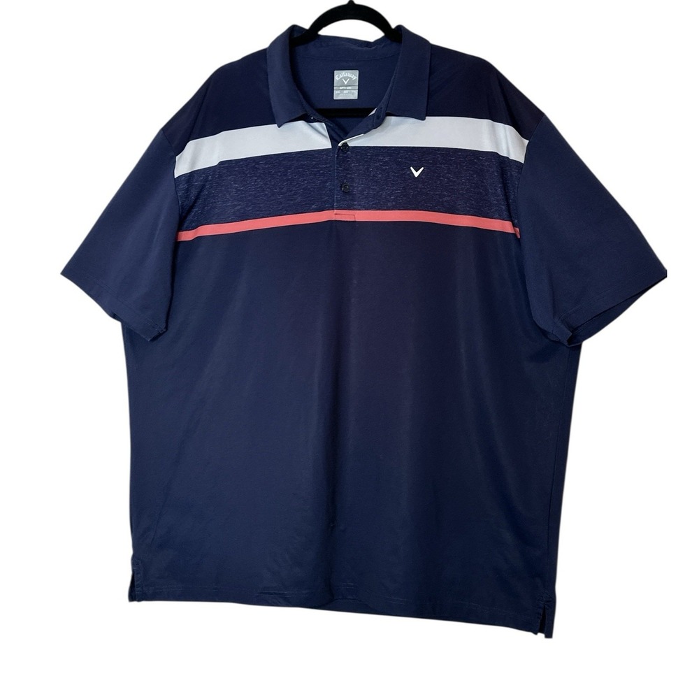 Callaway Polo Shirt Men's 2XL   Opti Dri Performance Logo Stretch Golf Atheisure